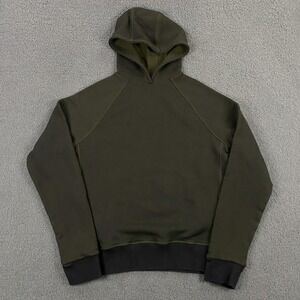 Aether Hoodie Women Medium Olive Green Raglan French Terry Made in Portugal Logo